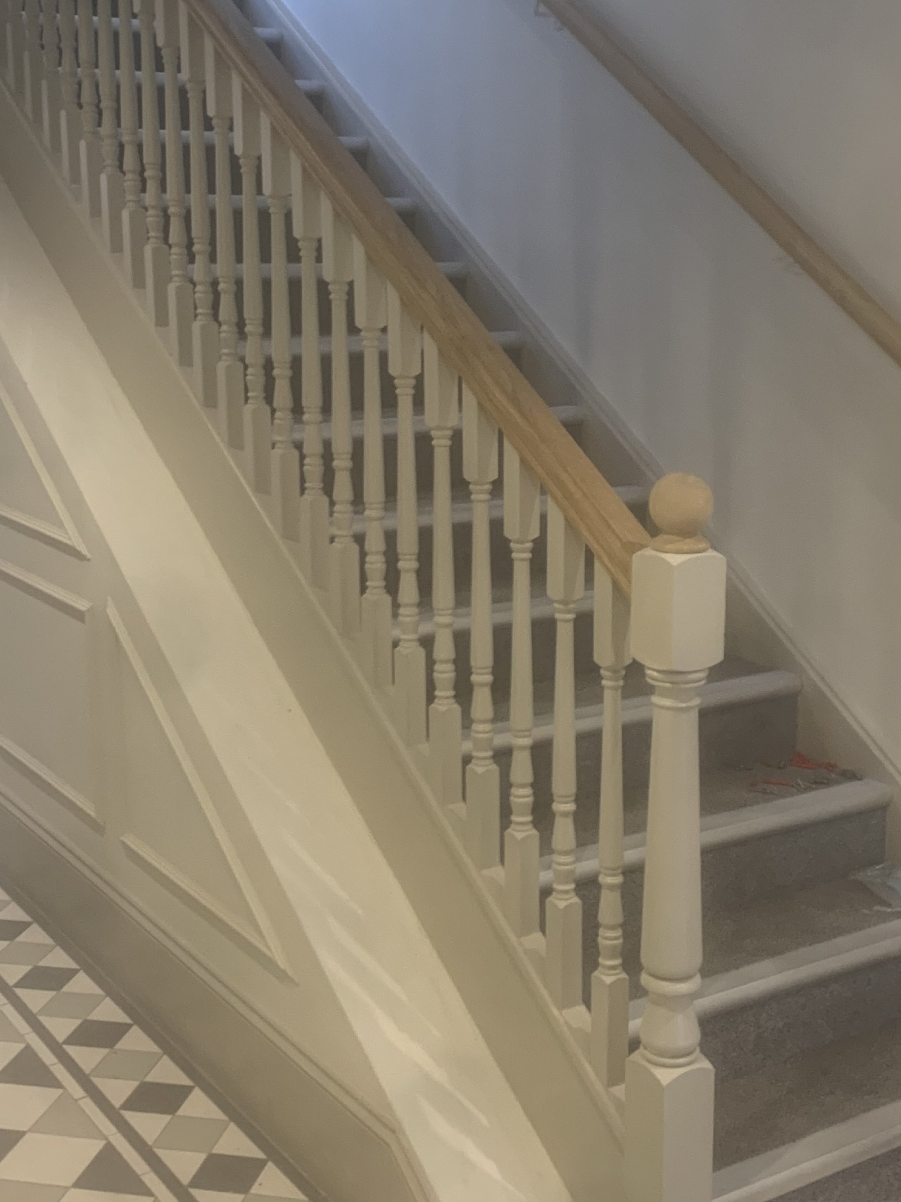 Commercial straight wooden stairs