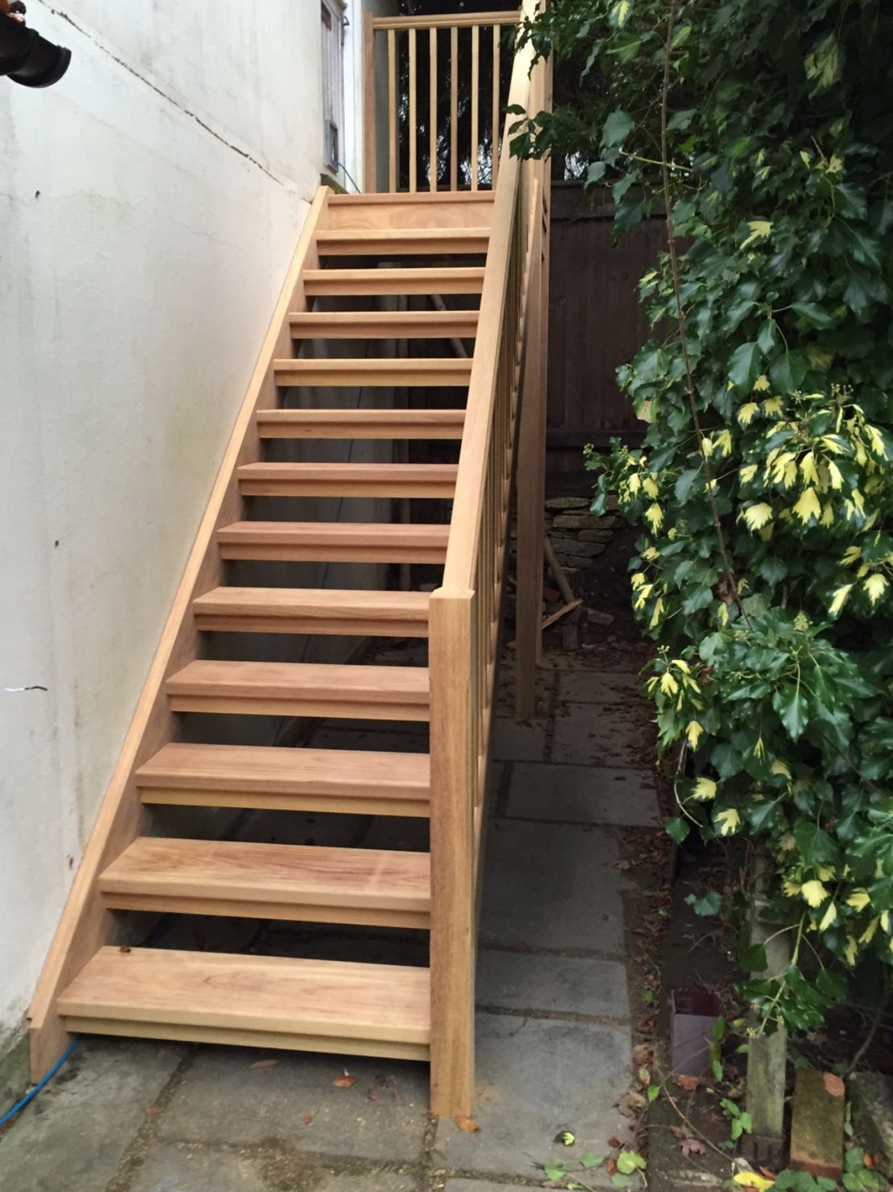 outdoor stairs made from wood