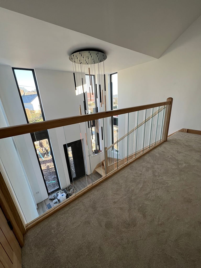staircase with open riser