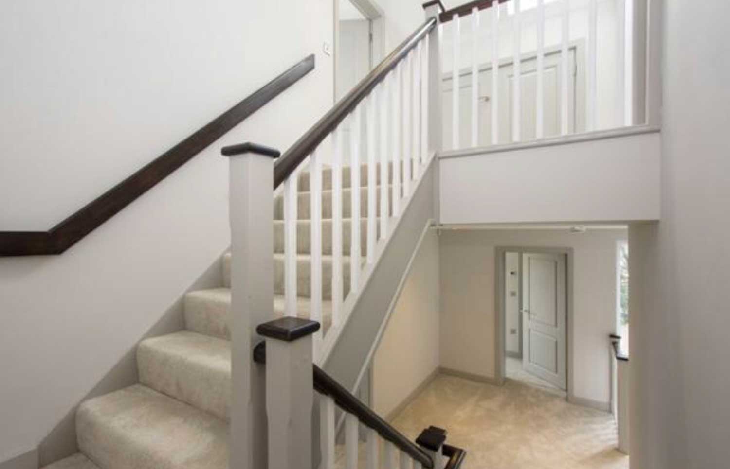 Contemporary staircase with Timber Spindles