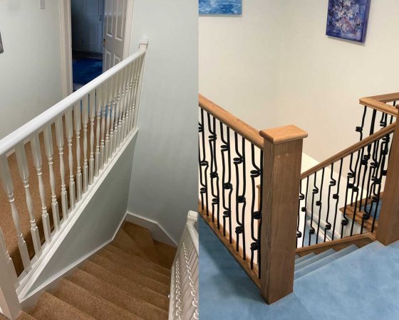 Staircase Conversion metal spindles