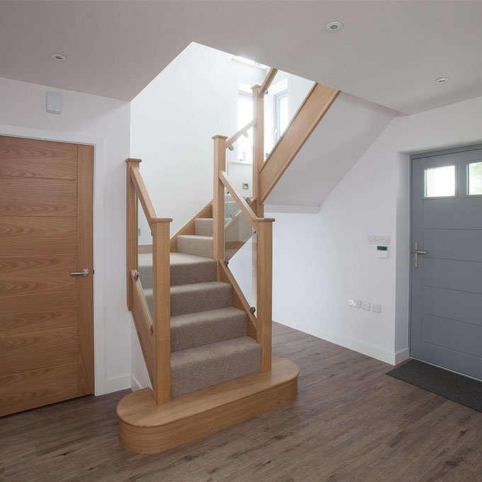 glass staircases and banisters