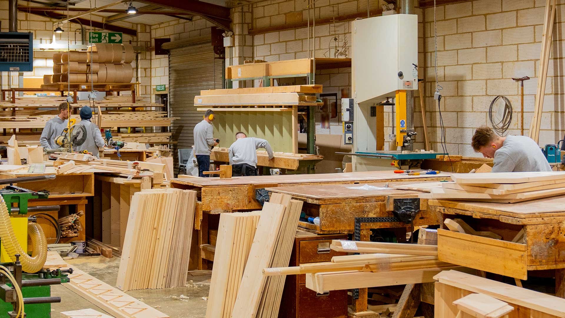 The team working on staircases