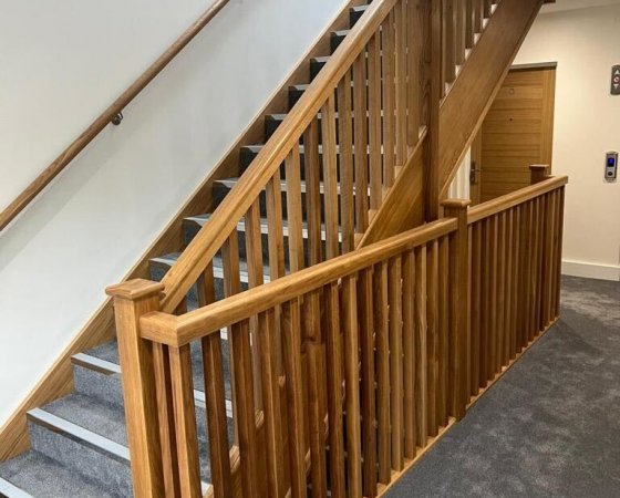 Wooden Commercial Staircase
