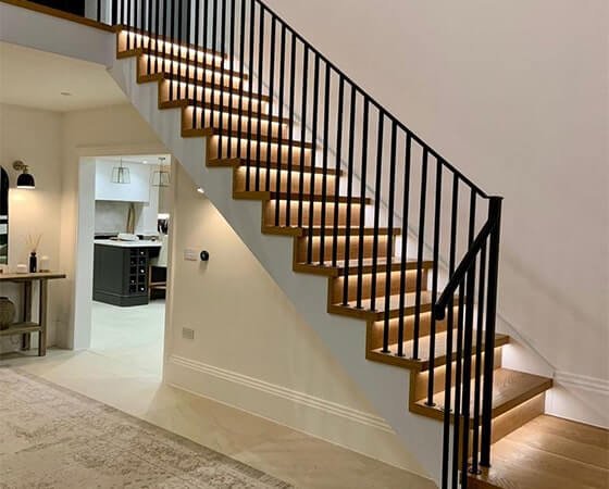 bespoke cut string staircase Dorset