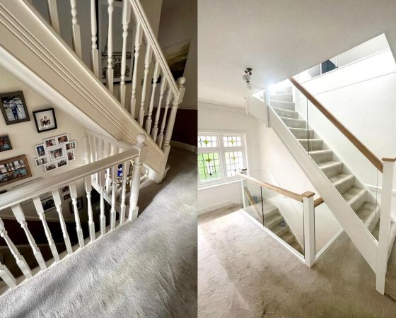 Two-flight staircase of a home in Parkstone