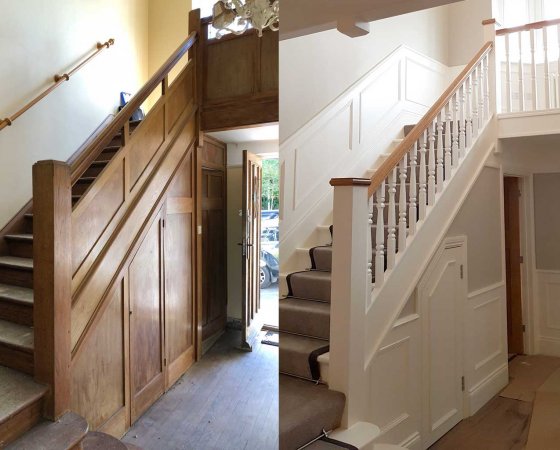 Staircase Conversion dark to light